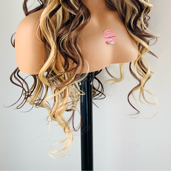 Gorgeous Toffee Blonde Premium Fiber Lace Front Wig for Daily Wear or Events - Picture 6 of 13